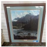 “The Salmon Run” signed and numbered Barbara Peets print 33 x 38