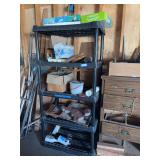 Shelving unit with miscellaneous household type contents