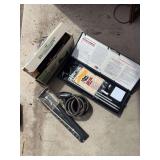 Gun cleaning kit, large bike lock, reloading scale