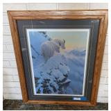 "Peak Experience" Michael Sieve signed and numbered 1988 mountain goat print  30 x 36