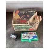 Vacuform plastic mold toy, molecular visions model kit and pocket camera