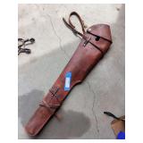 Leather rifle scabbard