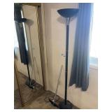 Straight edge, floor lamp, and assortment of hangers