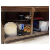 Contents of lower kitchen cupboards
