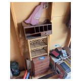 Small jewelry chest, storage shelf and organizer