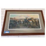Michael Sieve print “Water Rights – Pronghorns” signed and numbered 40 x 27