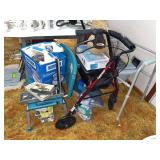 Home health items includes walker, commode, shower chair, grippers, cool mist humidifier, etc