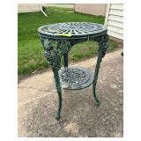 Cast aluminum outdoor table