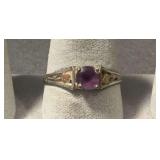 Size 9 Black Hills Gold ring Marked 12K