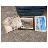 1955 Independence Iowa newspapers and Axtell horse framed print