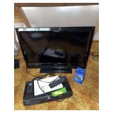 Toshiba dvd player w remote, Vizio tv model E320VL w remote and RCA indoor amplifier