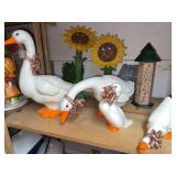 Ceramics includes 2 pieces greenware, geese, sunflowers, etc
