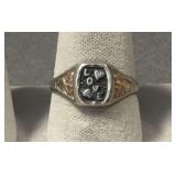 Size 8.25 Black Hills Gold ring Marked 925 12K