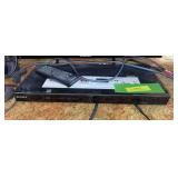 Element 32” flatscreen tv NO remote model ELEFW328 , Sony DVD player w remote and 3 pair rabbit ears