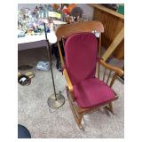 Hardrock maple arm rocker and reading light