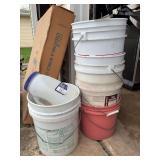Stack of 5 gallon buckets