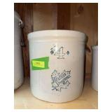 Western Stoneware 4 gallon crock, has hairline