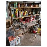 Nails, screws, brake cleaner, deicer, hydraulic jack