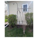 1 double and 2 single hook shepards hooks and wood rose trellis