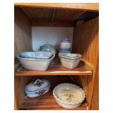 Blue ceramics, most done by Seller