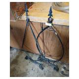 2 hanging basket garden stands