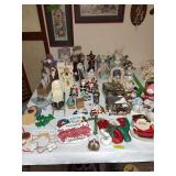 Holiday decor, angels, snowmen, Santas etc LOTS