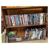 Bookshelf w DVD’s, CD’s and cassettes Shelf is included!!