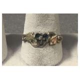 Size 9 Black Hills Gold ring Marked 925 12K