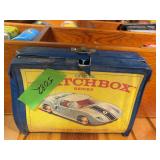 Matchbox case and old metal cars