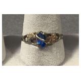 Size 8.5 Black Hills Gold ring Marked 925 12K