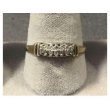 Size 9 diamond ring, not marked
