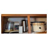 Rival crockpot, Sears food processor and coffee carafe