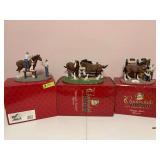 3 Clydesdale Figurines