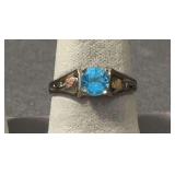 Size 6.5 Black Hills Gold ring Marked STER 12K