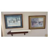Wall hangings in living room