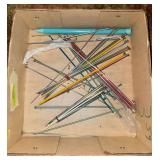 Many various crochet needles