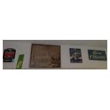 Fishing decor and signs on soffit