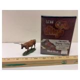 Blackhawk cast metal Longhorn steer and NIB sleeping cowboy