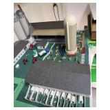 Dairy Farm, metal buildings, large milking barn w/silos and stantoons, calving barn, calf huts, tractors, milk truck and animals