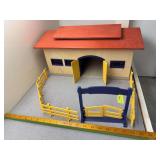 Schleich plywood barn and fence