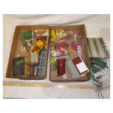 Vintage rubber playset accessories some are marked Auburn rubber woodhouse tin ramp for a platform Barn etc