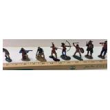 Cast metal cowboy/indians/western figures as shown