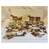 Vintage masonite animals cutouts with breed/species specifications on back likely school/learning related