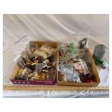 2 boxes of farm playset accessories animals, fence etc...