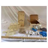 2 boxes of playset accessories, bulk tank truck chassis, jeeps fencing etc