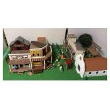 Old West plyboard street scene 8 buildings and accessories
