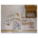 Two bunches of plastic vintage farm animals