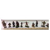 Cast metal cowboy/indians/western figures as shown