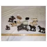 Vintage rubber farm animals