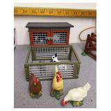 Schleich Rabbit hutch w/pen and animals